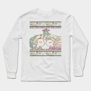 Mistletoe gamer kiss Long Sleeve T-Shirt